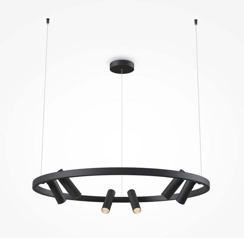 Thumbnail - Pendellampe Hängeleuchte Wohnzimmerlampe schwarz höhenverstellbar LED H 120 cm