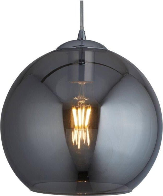 Thumbnail - Searchlight Balls - 1 Light Dome Deckenanhänger Chrom, Rauchglas, E27