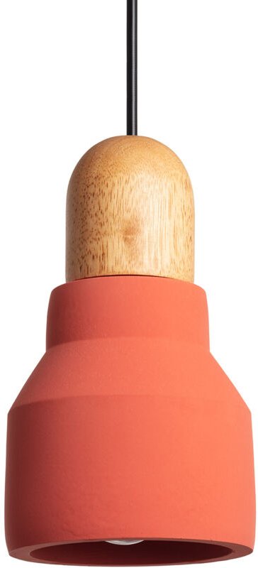 Pendelleuchte Beton und Holz Luster Terrakotta