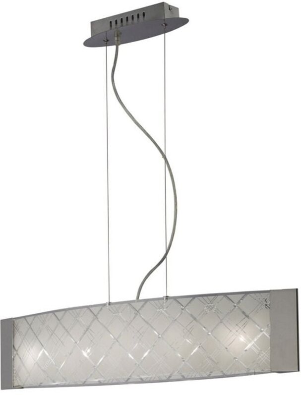 Inspired Diyas - Aries - Deckenanhänger 5 Licht poliert Chrom, Glas