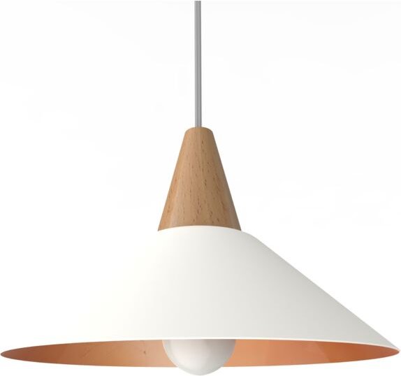 Lumicom - funnel sospensione 25 bianco foglia