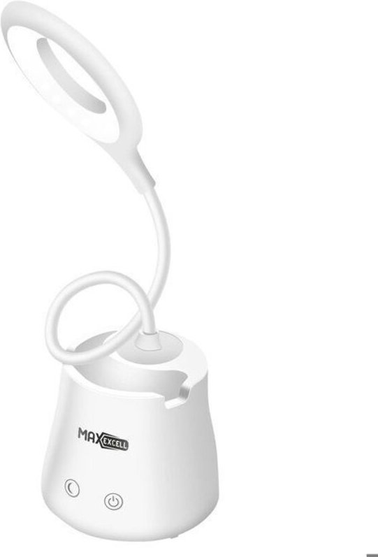 Schreibtischlampe - MAX EXCELL - Ringlicht - LED-Beleuchtung - Touchbasis - Flexibler Arm