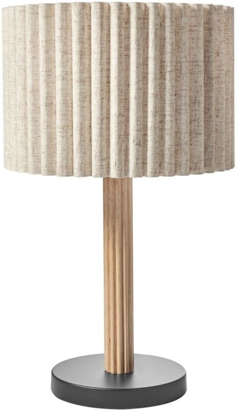 Tischlampe BELESSA Kunstleinen Hellbeige