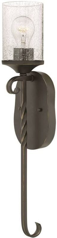 Thumbnail - Wandleuchte Wandlampe Wohnzimmerleuchte Flur Glas klar schwarz E27 Fassung