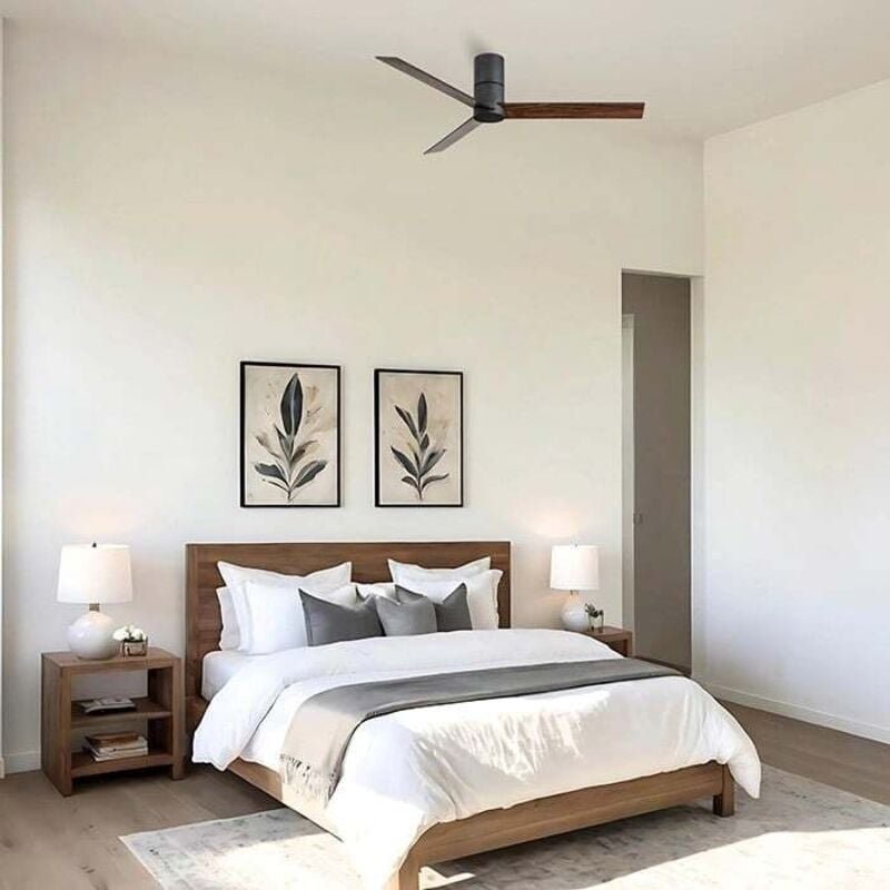 Hybrid Deckenventilator schwarz/Esche iot - Ventyly