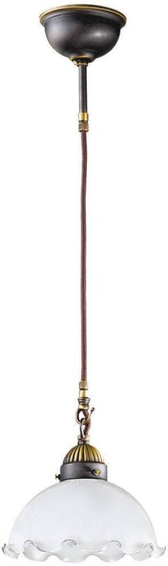 Kolarz NONNA - Cottage Style Glass Dome Pendelleuchte Matt Antik Messing, 1x E27