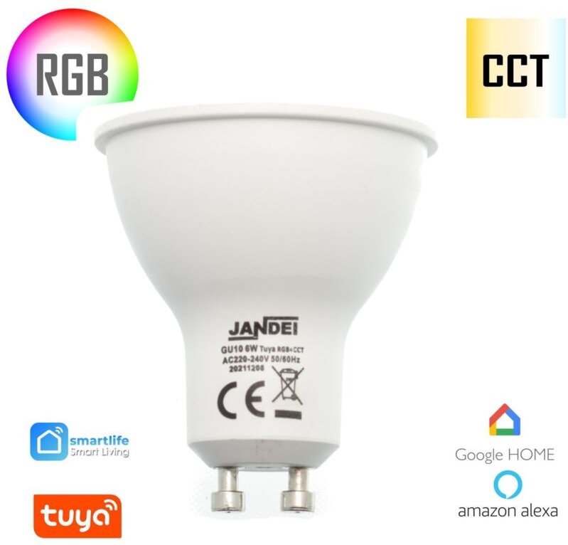 Jandei - LED -Glühbirne Gu10 6W RGB+CCT Tuya LEX LEX