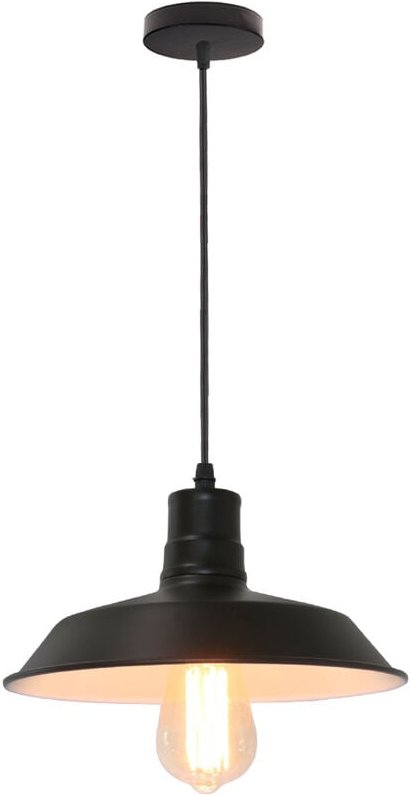 Pendelleuchte, Retro Hängelampe mit E27 Fassung, Industraille Stil Kronleuchter mit Ø26cm Eisen Lampenschirm für Esszimm...