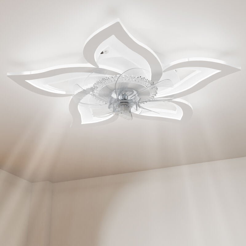 Heilmetz - Deckenventilatoren mit Beleuchtung, 3 Farbtemperatur Dimmar und 6 Geschwindigkeiten Leise Deckenventilator mi...