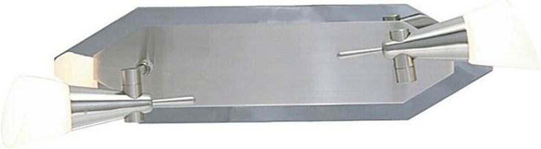 Inspired Diama Rechteckige bündige G9-Leuchte, 2-flammig, G9-Nickel/poliertes Chrom