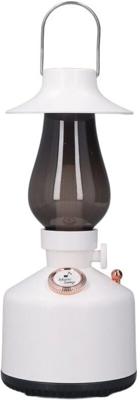 Retro-Campinglaterne mit Musikplayer, wiederaufladbare USB-C-Campinglampe mit stufenloser Dimmfunktion, wasserdicht (IPX...