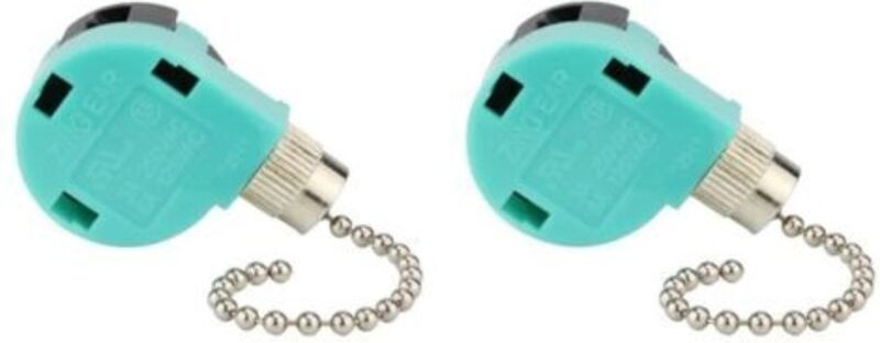 3-Gang-4-Draht-Deckenventilatorschalter, Schiebeschaltersteuerung, Zugketten-Steuerschalter, zum Austauschen (5 Stück) -...