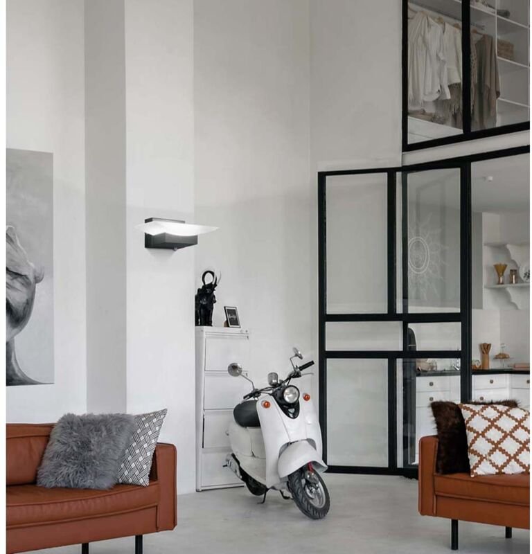 Wandleuchte Flurlampe Schlafzimmerleuchte led Dimmer cct Metall 1 Flammig