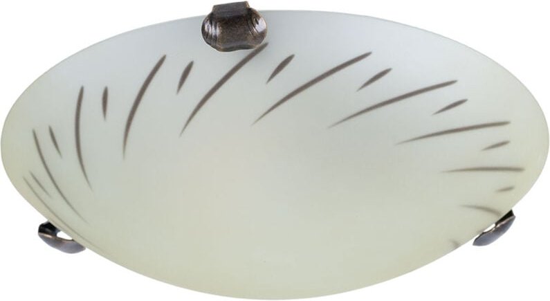 Thumbnail - Globo Lighting - Decken Leuchte Glas Strahler Wohn Zimmer Beleuchtung rund Muster Lampe weiß opal