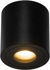 Moderner Badezimmerfleck schwarz rund IP44 - Capa