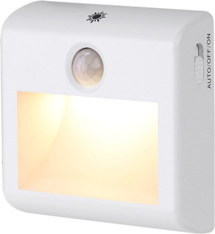LED-Nachtlicht zum Einstecken, mit Bewegungssensor, dimmbar, warmweißes Licht, geeignet für Flur, Treppen, Schlafzimmer ...