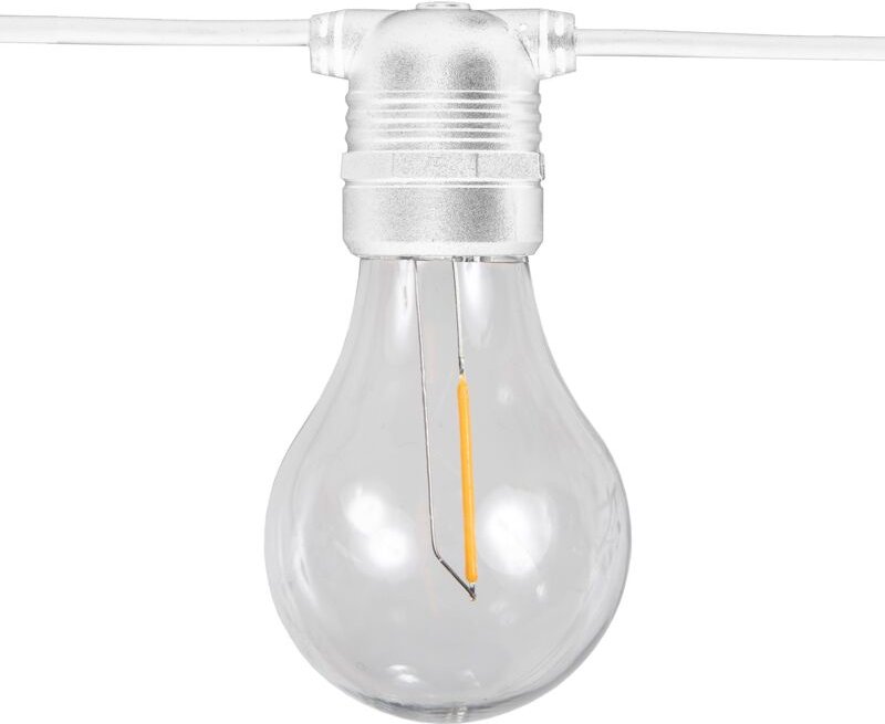 Allegra Lichterkette für drinnen und draußen. 10 Warmlicht-LED-Lampen mit Solarladung und wiederaufladbarem Akku. Herges...