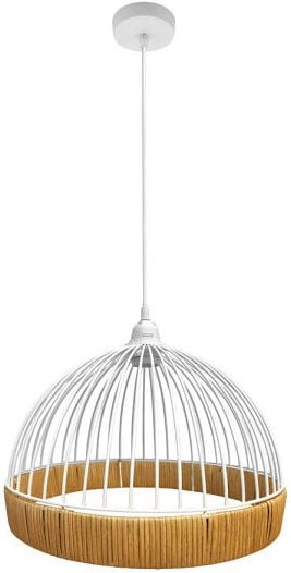 Fabrilamp - Lampe de Deckenpendelleuchte Gaston 1xe27 Weiß/natural 30d