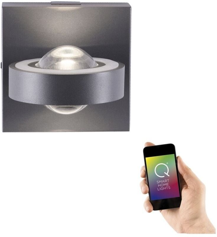 Thumbnail - Paul Neuhaus Q-Mia Integrierte Led Wandleuchte Anthrazit 2x 4,6W LED RGB 2700-5000K, 2x 2,8W LED RGBK Dimmbar