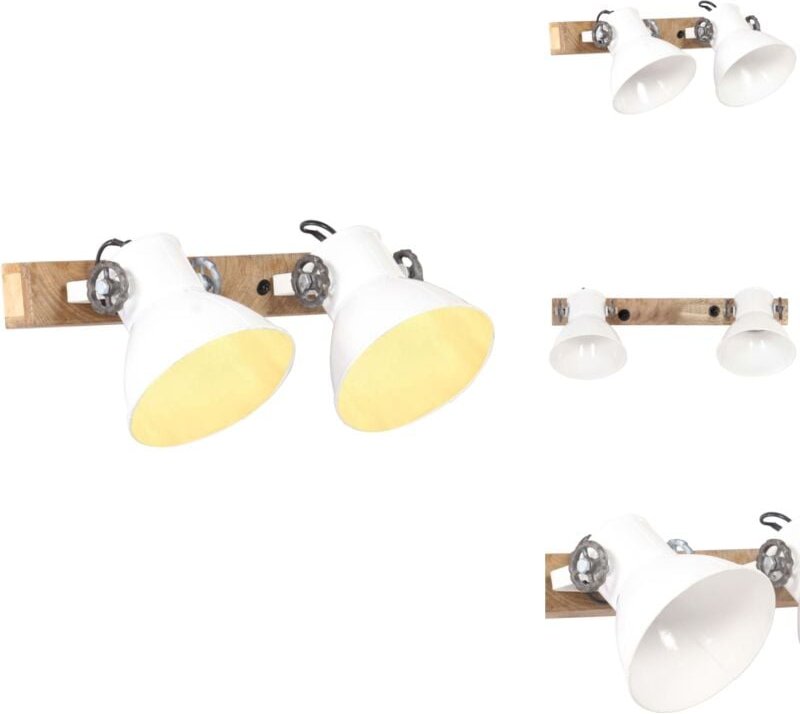 Wandlampe Industriestil Weiß 45x25 cm E27 - Industrielampen - Wandleuchte - Wohnraumbeleuchtung - Landhausstil - Vintage...