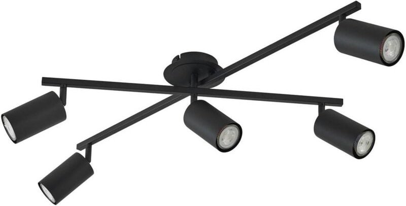 Thumbnail - Joffrey Deckenleuchte, fünfflammig, schwarz - Schwarz - Lindby