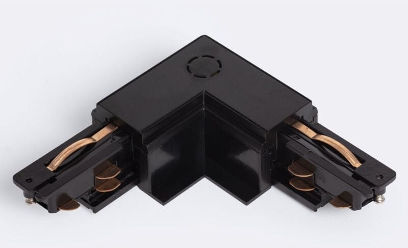 Ledkia - Verbinder 'Left Side' Typ l für 3-Phasenstromschiene dali Track Einbau Aluminium Schwarz