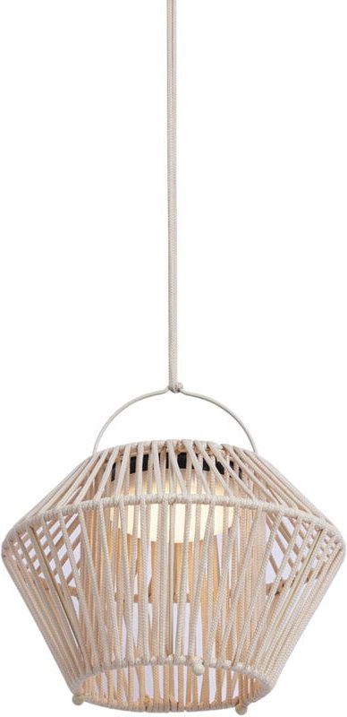 Böhmische Tischleuchte Beige inkl. led 3-Stufen-Dimmbar IP54 Solar Wiederaufladbar - Duco