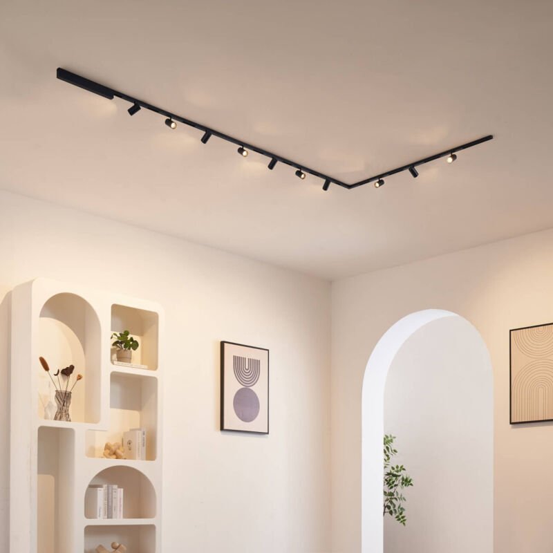 Beleuchtungssystem auf Magnetschiene 3 m 10 LED Spots 50W schwarz - Lyne