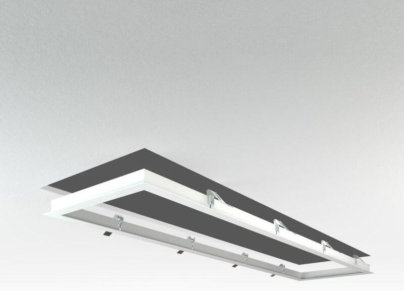 LED Panel Einbaurahmen 120x30cm weiß Deckeneinbau Montagerahmen für Rigipskartondecke
