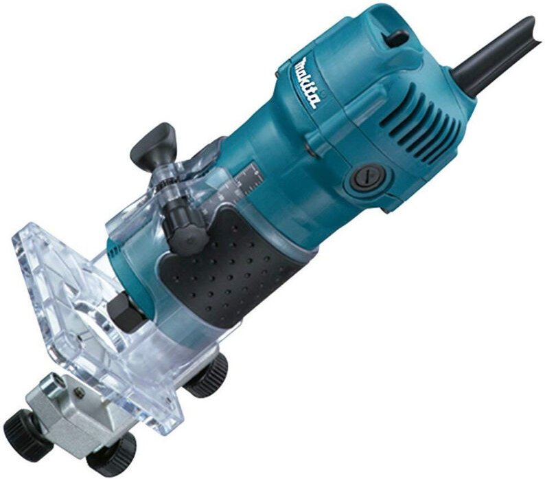 Trade Shop Traesio - Trade Shop - 6MM trimmer 530W 3000RPM tauchfräsmaschine makita 3709 mit festem basis -