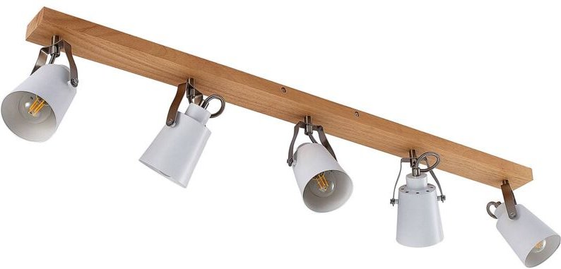 Thumbnail - Lindby - Deckenlampe 'Blana' aus Holz für Wohnzimmer & Esszimmer von