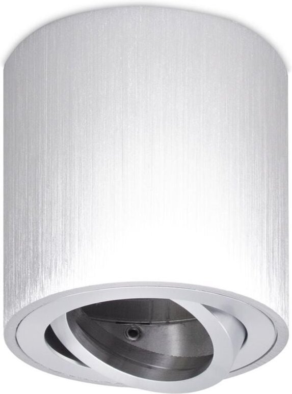 Runder Aufbaustrahler Alu-gebürstet für GU10 schwenkbar Deckenbeleuchtung