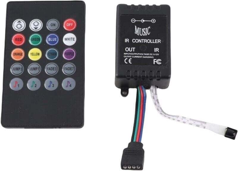 Ulisem 20 Tasten LED-Musik-Controller IR-Fernbedienung für RGB-Streifenlichter DC 12 V-24 V 6 A