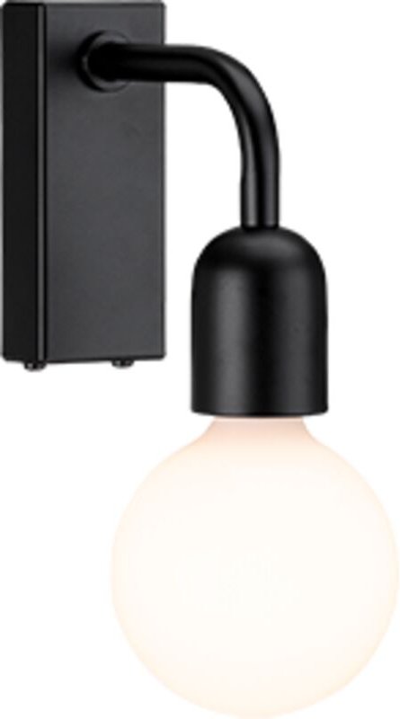 Regal Wandleuchte flach schwarz 1x E27, IP44