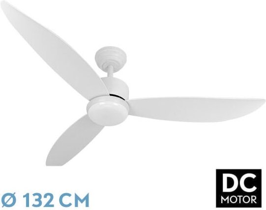 Fabrilamp - Lüfter dc genil 24w white 3aspas 6aspas 6vel 132d 2424 lm 3000-4000-6500k remote+timer+memory