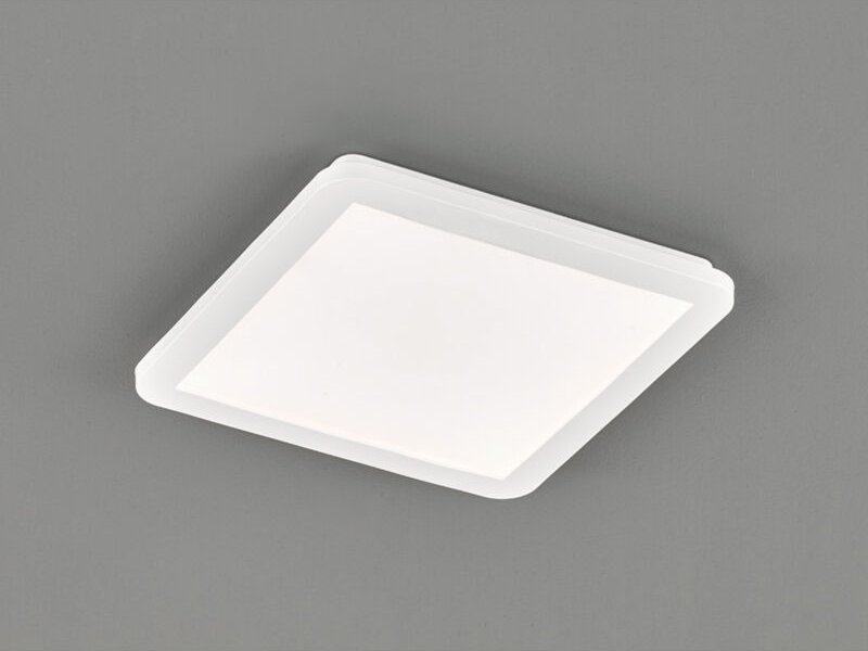 Dimmbare led Deckenleuchte camillus flache Badezimmerlampe 30x30cm Weiß IP44
