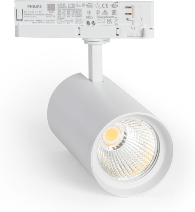 3-Phasenstromschiene LED-Strahler 40W d'Angelo Weiss LIFUD 5000K Kaltweiß