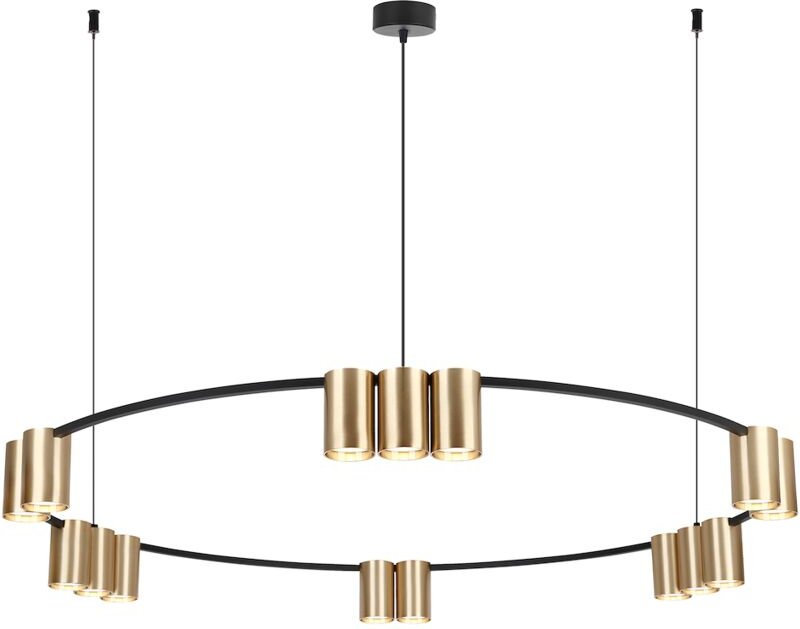 Hängelampe (Kreis) GENESIS BLACK GOLD 15xGU10