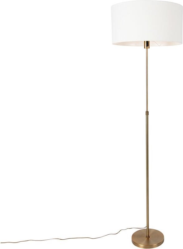 Stehlampe verstellbar Bronze mit Schirm weiß 50 cm - Parte