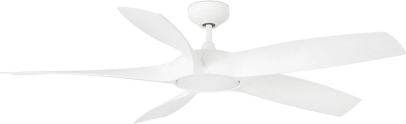 Faro Cocos Großer Deckenventilator mit 5 Flügeln, mattweiß, mit Licht 3000 K, Wiz Smart System