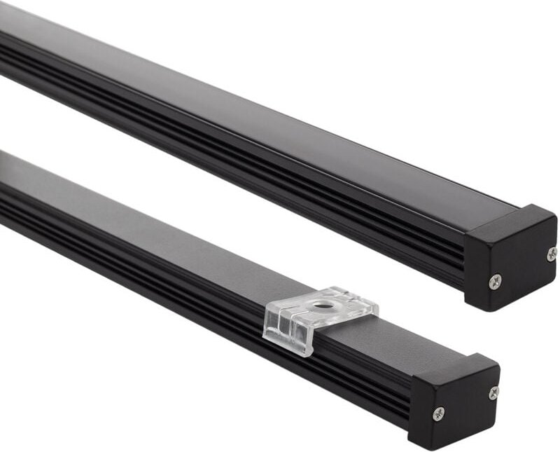 Thumbnail - Aluminiumprofil Wasserdicht IP65 Aufbau 2m für led Streifen bis 10 mm Schwarz 2 m Schwarz transluzent