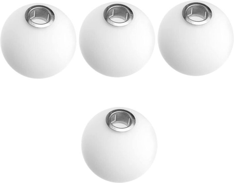 4-teiliger kugelförmiger Glaslampenschirm mit Deckel - Weiße G9-Molekülbirne für Kronleuchter und Schreibtisch (10 x 10 ...