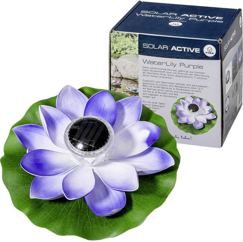 Fiap - 3206-2 solar active WaterLily Purple Solar-Dekoleuchte led led fest eingebaut Purple