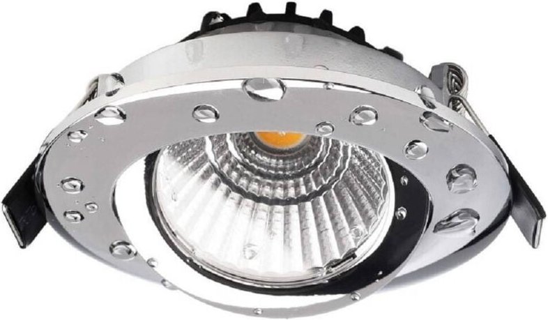 Trade Shop Traesio - Trade Shop - schleifen luce soffitto box doccia led 8W zeitbarer faktor - Chrom