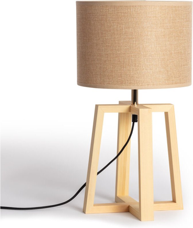 Tischlampe aus Holz Korsade Camel