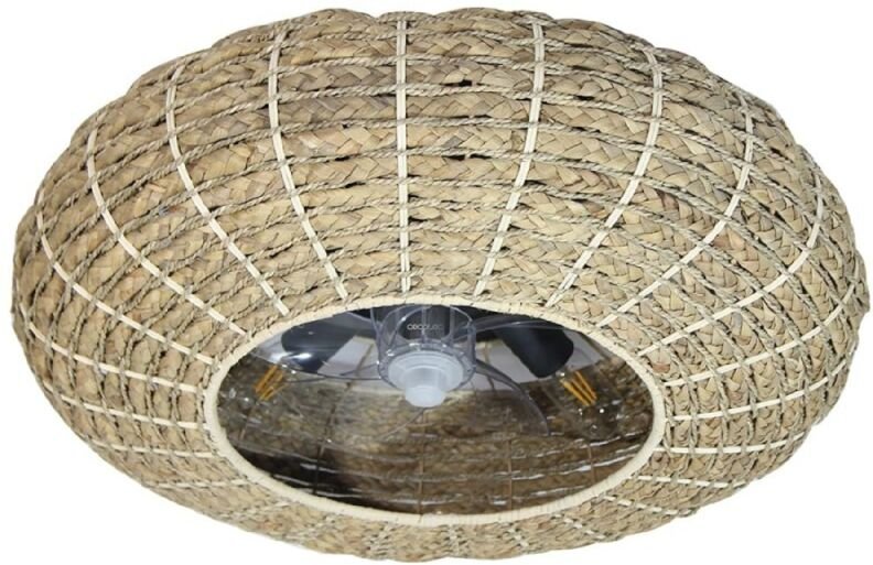Deckenventilator mit Licht EnergySilence LampAero 650 Natürlich Geflecht - Cecotec