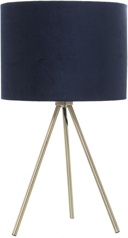 Metalltischlampe mit blauem Terciop -Bildschirm, 1x27, max. 40 ° 24x43cm, Basi