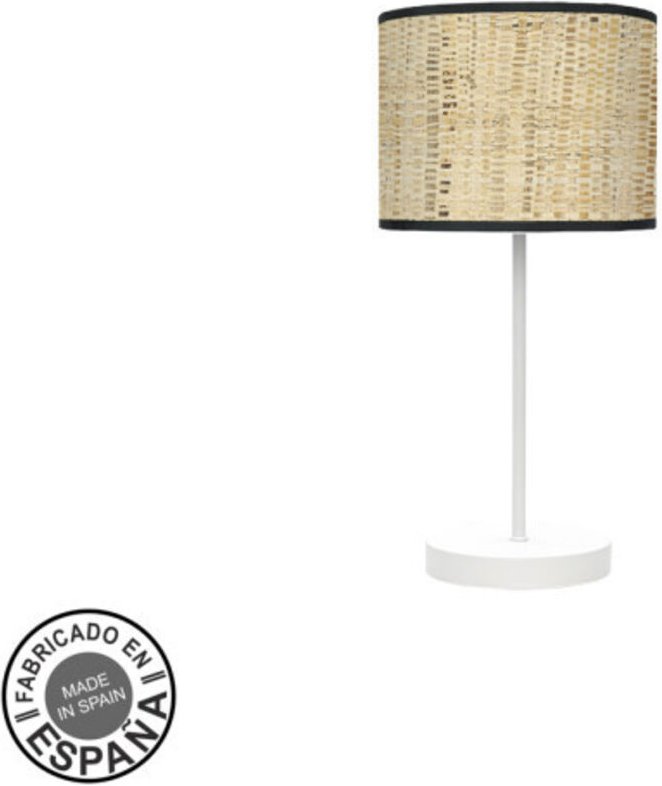 Fashion Tischlampe 1xe14 weiß/dunkelbraun 42x17x 17 cm