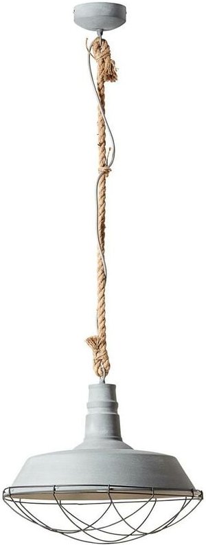 Lampe Rope Pendelleuchte 47cm grau Beton 1x A60, E27, 60W, geeignet für Normallampen (nicht enthalten) Für LED-Leuchtmit...