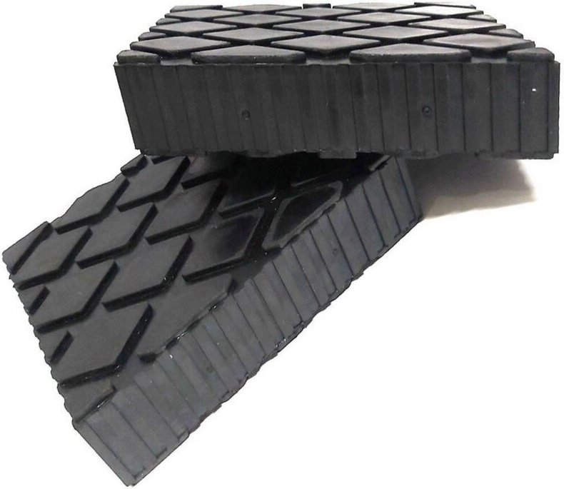 Trade Shop Traesio - Trade Shop - set 2 tamponi pezes in gomma für sollevatoren tampone 16 x 12 x 5 cm -